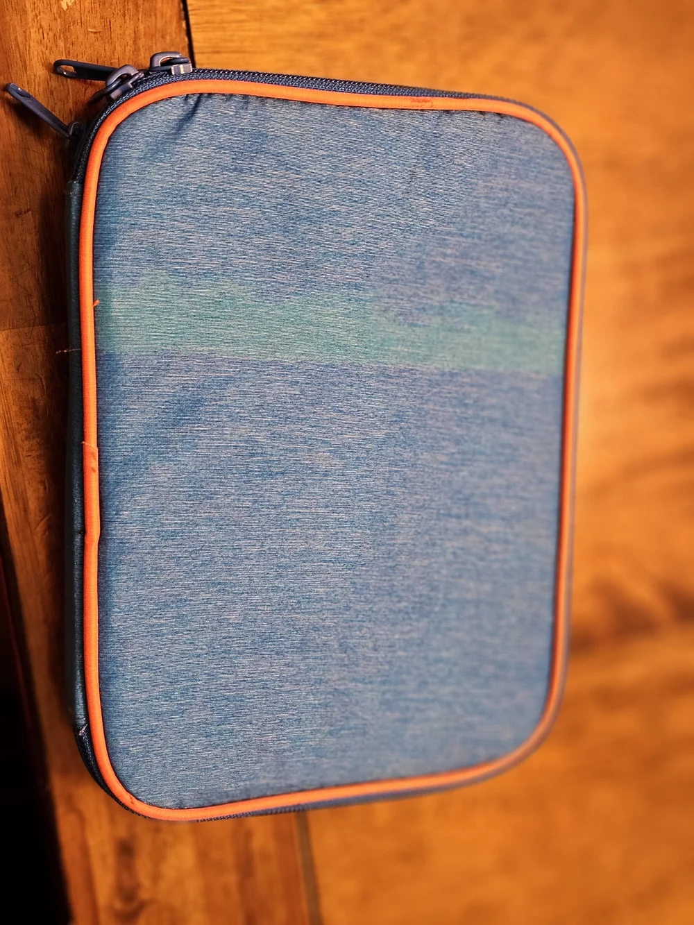NOS Energy Rare Blue Orange Hand Held Gaming Console Dual Zippered Storage Case